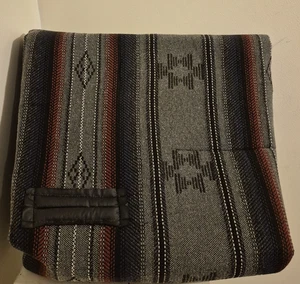 Cubierta de asiento individual grande vintage Tweed Saddleman gris suroeste - NO es un banco - Imagen 1 de 5