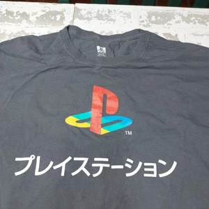 PlayStation grau Gr. M T-Shirt Japanese Katakana PS Tee Shirt - Bild 1 von 6
