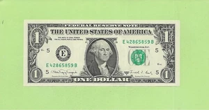 1988A ..UNCIRC $1 E 4286 5859 B .... 1988A $1 E-B NICE NOTE FRN - Picture 1 of 2