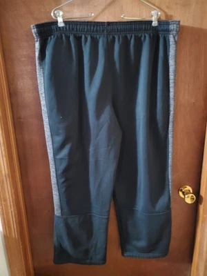 Pantalones deportivos Russell Athletic para hombre (2XL) pesados negros con bolsillo a rayas grises Foto 1 de 4