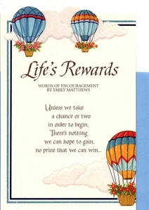 Congratulations Success Hot Air Balloon Balloons Emily Matthews Greeting Card - Picture 1 of 3