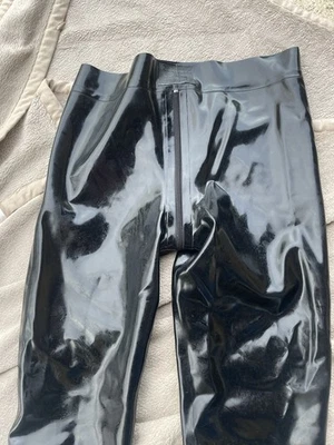 Latex Leggings Herren Gr. L mit Reißverschluss Low Waist - Bild 1 von 2