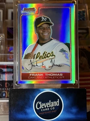 2006 BOWMAN CHROME #112 SILVER REFRACTOR FRANK THOMAS (SP) *ATHLETICS - Image 1 of 3