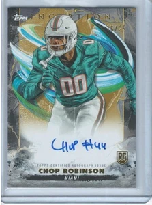 Chop Robinson 2024 Topps Inception #RA-CR Rookie Autographs Gold Dolphins #/25 - Picture 1 of 1