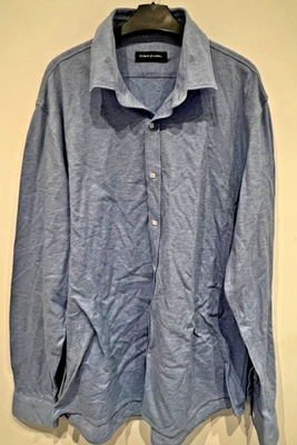 Camicia Uomo Senza Pregiudizi XL Blu Casual Elasticizzata Soft Touch - Immagine 1 di 4