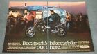 1987 Kawasaki Motorcycle&#39;s Vintage 3pg Ad &quot;Because It&#39;s Bike Eat Bike...&quot;