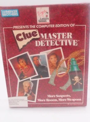 Clue: Master Detective (IBM PC, 1989, Virgin) **NEW** Big Box - Image 1 of 4