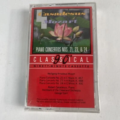 Mozart Piano Concertos Nos. 21,23,&24 Casadesus Cassette Tape NEW Sealed - Image 1 of 3