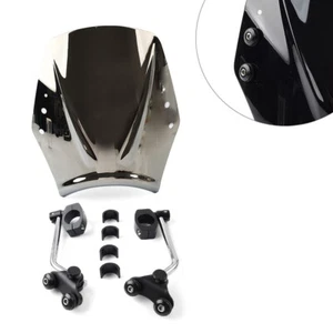 Deflettore Parabrezza Moto Universale Argento - Foto 1 di 10