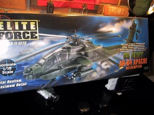 US ARMY AH-64 APACHE HELICOPTER Elite Force (BBI) 1:18 NEW - Picture 1 of 4