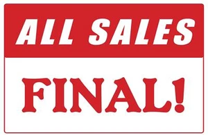 All Sales Final! Business Retail Counter Informational Sign | 12"w x 8"h - Picture 1 of 2