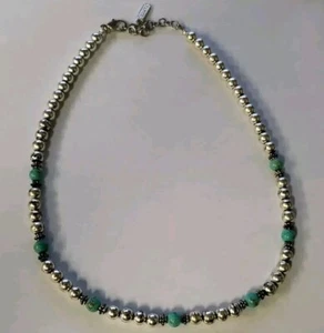 Vintage Napier Small bead Silver Necklace 15" chocker - Picture 1 of 6