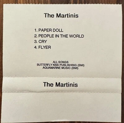The Martinis ‎– Bradley Cook Demo (Cassette US 1997 NM/NM)  Alt Rock, Pixies - Image 1 of 2