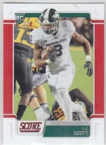 L.J. Scott RC 2019 SCORE fútbol americano rojo paralelo venta al por menor Michigan State RAVENS - Imagen 1 de 1