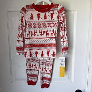 Christmas Pajamas Unisex Kids 4 Holiday Jammies For Your Families Reindeer BxJ - Picture 1 of 5