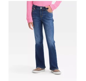 Girls' Mid-Rise Flare Jeans - Cat & Jack Size 8 - Picture 1 of 1