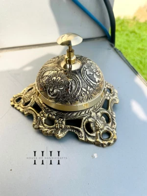 brass desk bell is perfect for any office or front desk counter. Made of high-q - Image 1 of 4