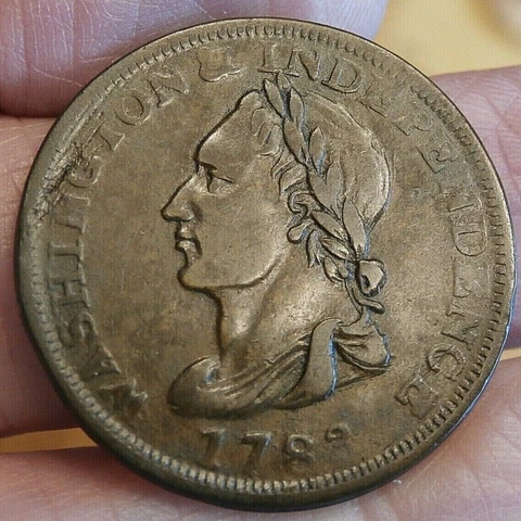 1783 WASHINGTIN UNITY STATES NICE EF COPPER WELL STRUCK S-692 Cover