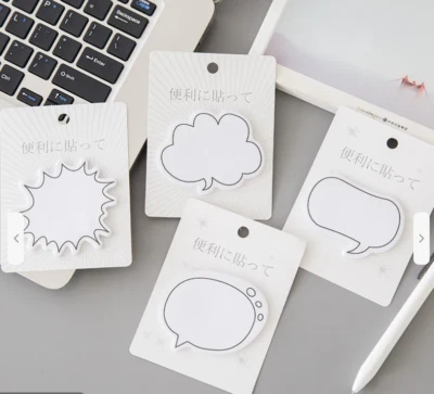 Japanese speech bubble post it notes memo notes cute student gift office school - Image 1 of 4