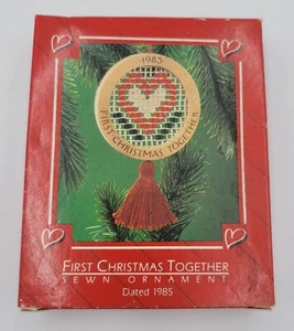 Hallmark Sewn Ornament 1985 "First Christmas Together" - New - Picture 1 of 2