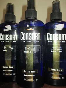 Lote de 3 spray capilar consort para hombres, sujeción extra, sin aerosol 8 OZ - Imagen 1 de 1
