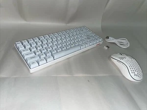 Red Thunder K84 Wireless Keyboard & Mouse Combo White + Rainbow Backlit LED - Picture 1 of 24