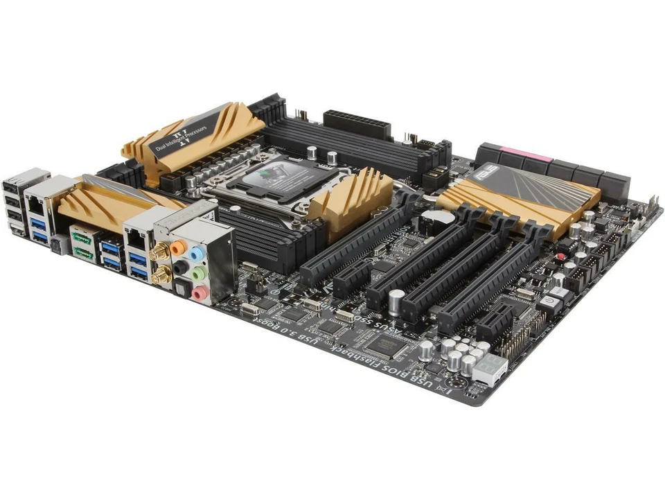 NICE ASUS X79 DELUXE LGA 2011 Intel X79 SATA 6Gb/s USB 3.0 ATX Intel Motherboard - Image 1 of 4