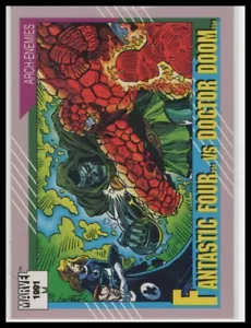 1991 Impel Marvel Universe II #124 Fantastici Quattro vs. Doctor Doom - Foto 1 di 2