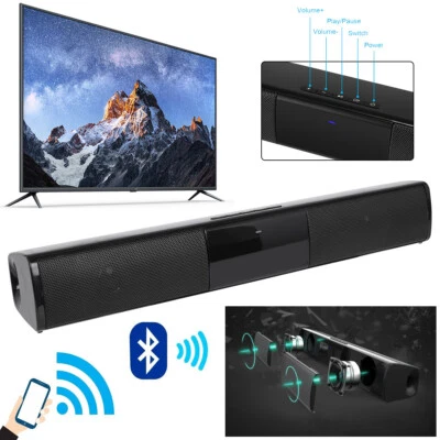 TV Soundbar Lautsprecher mit 2 Subwoofer Bluetooth Lautsprechersystem Heimkino - Bild 1 von 4