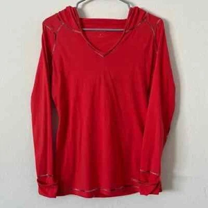 Calvin Klein Coral Long Sleeve Hooded Athletic Quick Dry Tee, Size Medium - Picture 1 of 3