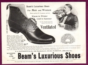Vintage Ad Fashion Men Beam's Luxurious Ventilated shoe Smell it Kantrowitz Co - Picture 1 of 2