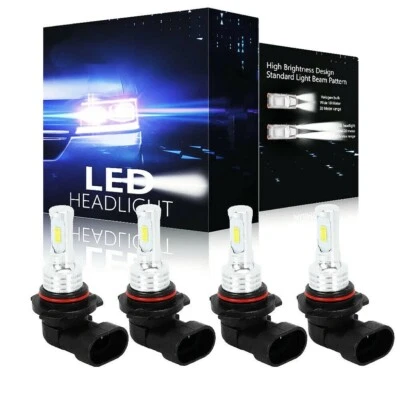 9005 9006 LED Headlight Super Bright Bulb Kit White 6500K 360000LM High/Low Beam - Image 1 of 4