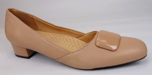 Trotters Delse Womens Tan Leather Slip On Pump Low Heel Pumps Shoes Size 11.5 N - Picture 1 of 13