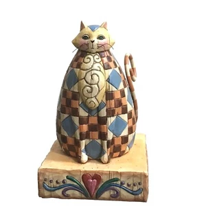 JIM SHORE HEARTWOOD CREEK 'ABIGAIL' BLUE CHUBBY CAT KITTEN FIGURINE 2003 ENESCO - Picture 1 of 6