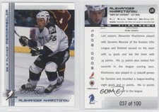 2000-01 ITG Be A Player Memorabilia Sapphire /100 Alexander Kharitonov #416