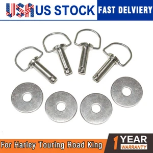 Sujetadores pernos de pasador de montaje de alforja dura para Harley HD Touring Road King FLHT - Imagen 1 de 8