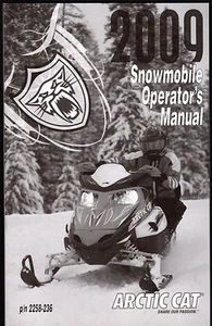 2009 ARCTIC CAT SNOWMOBILE OPERATOR'S OWNERS MANUAL P/N 2258-236 (256) - Picture 1 of 1