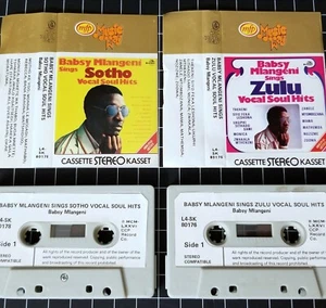 BABSY MLANGENI SOUL SOTHO ZULU 2 TAPE CASSETTE SOUTH AFRO FUNK BLACK VTG REGGAE - Picture 1 of 12