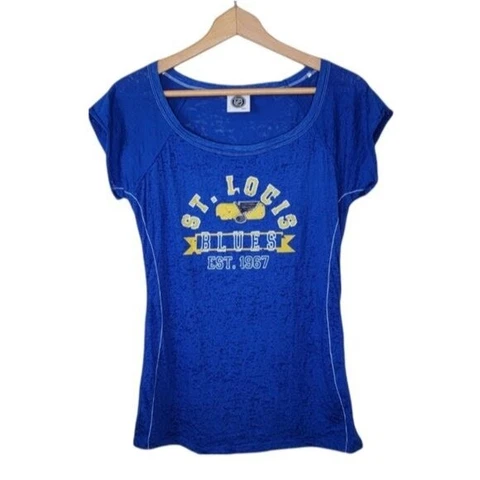 NHL | St. Louis Blues Hockey Short Sleeve Burnout Tee Cover
