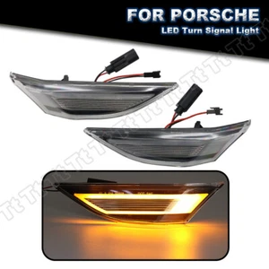 LED Side Marker Light For Porsche 718 981 Cayman Boxster 991 Carrera Clear yello - Picture 1 of 11