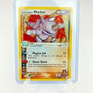 Rhydon Holo 11/95 EX Team Magma's 2004 Pokemon TCG Trading Card - Picture 1 of 8