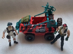 Dino Valley Off Road Jeep with Quickgun Wallace & Camou Jack Figures Chap Mei - Picture 1 of 9