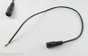 10x CCTV DC Power Plug Jack Connector 5.5 x 2.1mm Female Socket Cord Cable 40cm - Picture 1 of 2
