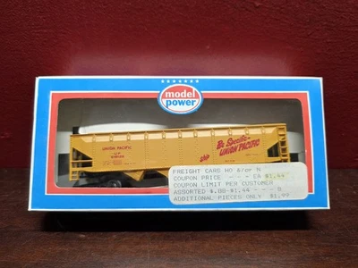 Model Power HO scale Union Pacific freight car. In Original Box Yellow - Image 1 of 4
