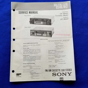 SONY XR-27R XR37R ES-R8 ES-R12 Service Manual Original Paper OEM Repair Guide - - Picture 1 of 10