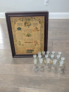 Three Mountaineers 1970 Wall Cabinet Spice Rack Herb Rack w/ 16 JARS Primitive  - Picture 1 of 14