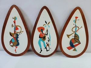 Illinois Moulding Co Jazz Musical Instrument Jive MCM Popcorn Teardrop Wall Art - Picture 1 of 21