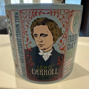 Lewis Carroll Alice in Wonderland Ceramic Coffee Mug 3.75"W x 3.5"T 12-14oz Blue - Picture 1 of 5