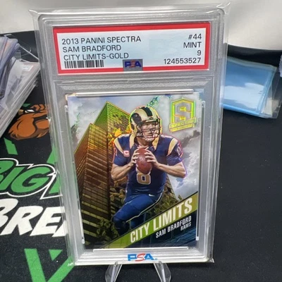 2013 PANINI SPECTRA CITY LIMITS GOLD #44 SAM BRADFORD 10/10 PSA 9 - Image 1 of 4