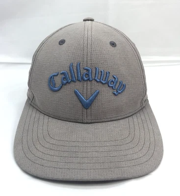 Callaway Odyssey Golf - Gris con letras azules en relieve - Gorra ajustable sombrero Foto 1 de 4
